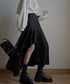 Asymmetric Flare Hem Skirt